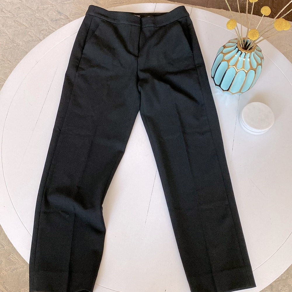 JCrew Kate Straight-leg Pant In Four-season stretch. Black, Size 4